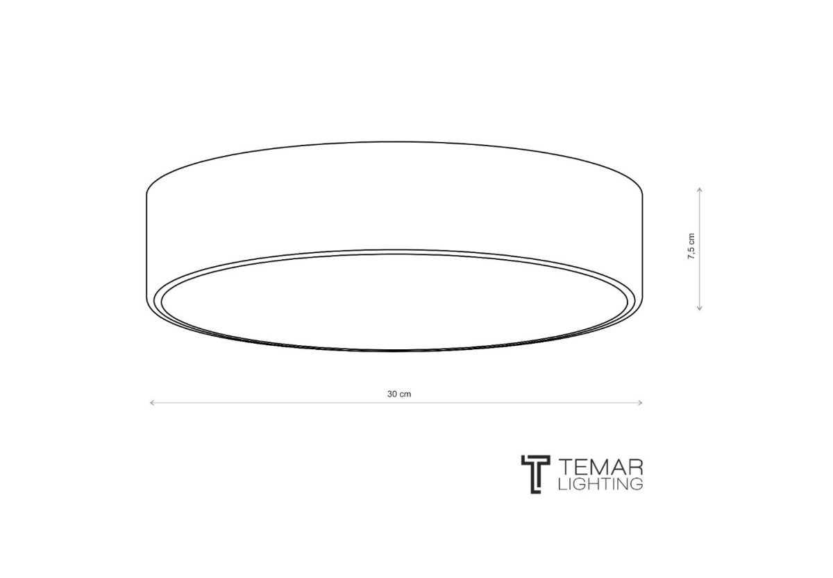 Плафон CLEO 300 черен Ø30 см E27 IP20 689719