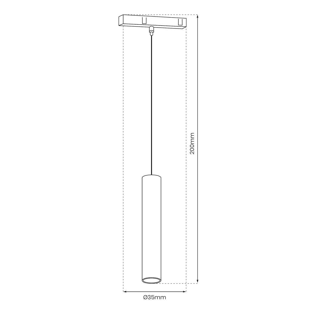 Магнитна висяща LED лампа MILAGRO MAGNETIC TRACK 20mm 7W 4000K ML6629