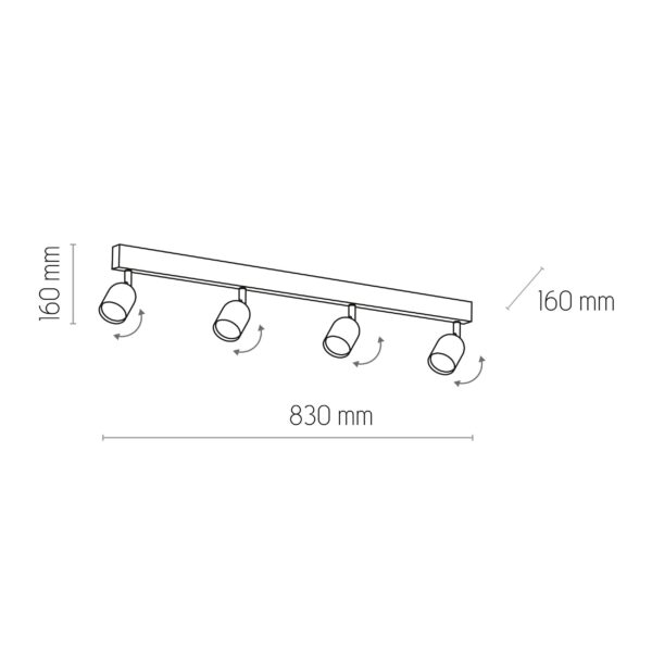 Спот TK LIGHTING TOP BLACK/WHITE  6268