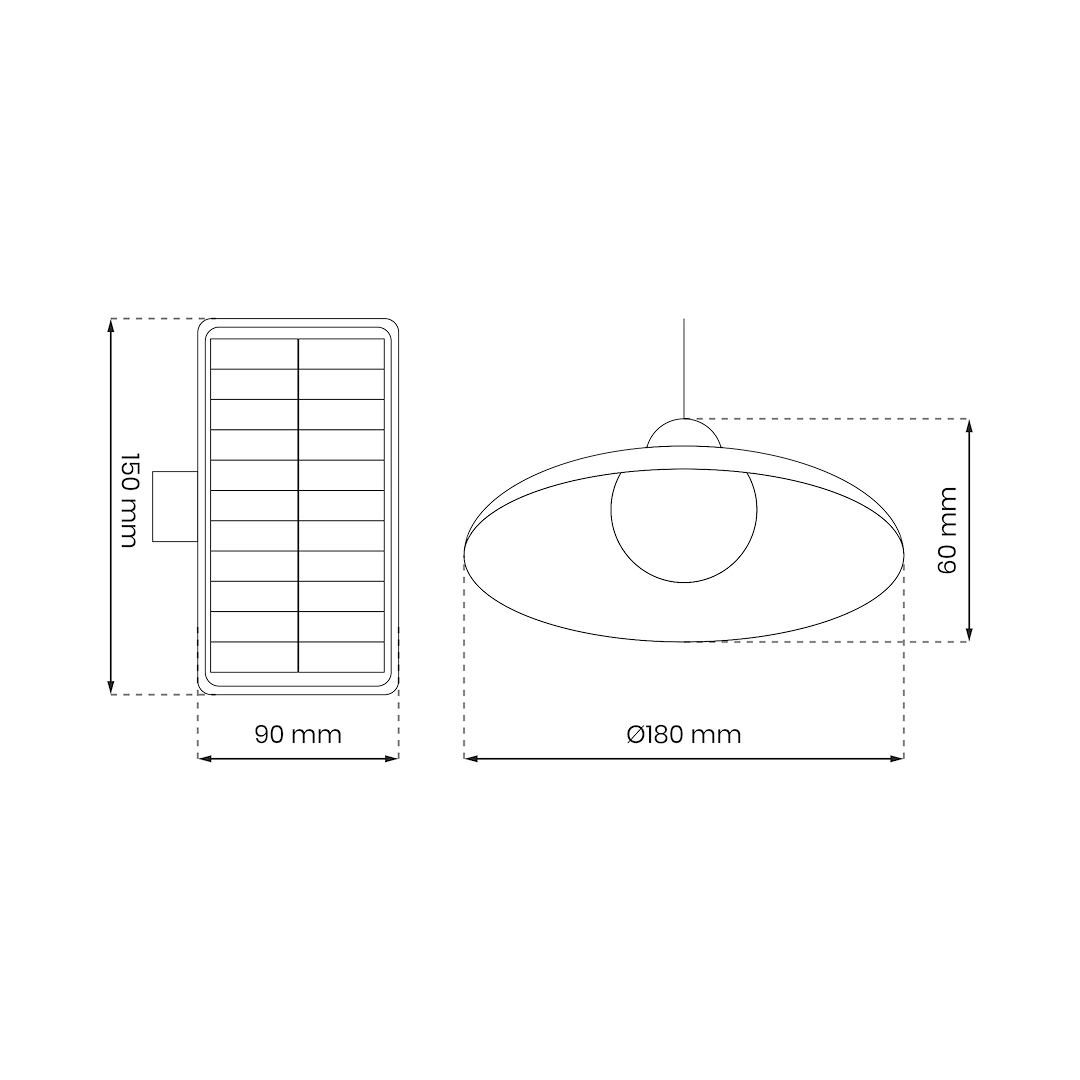 Соларна лампа MILAGRO SATURN 6W 4000K IP44 EKO9150