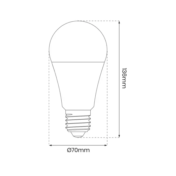 LED крушка E27 Smart Tuya RGB+CCT+DIM EKSM6666