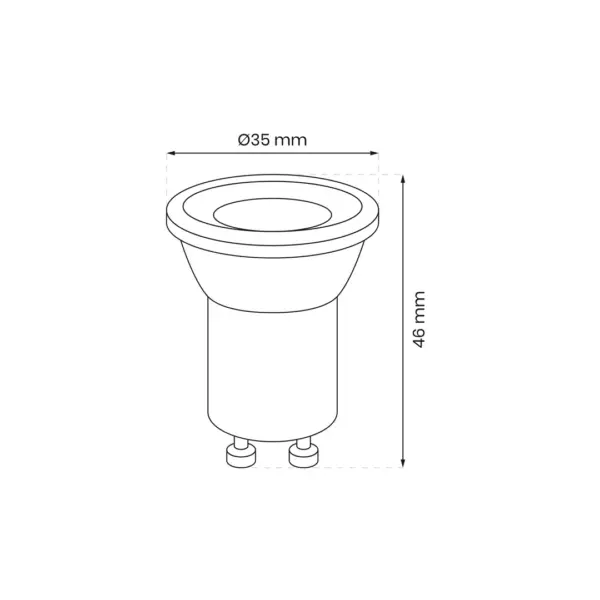 LED Крушка 3W Mini GU10 4000K EKZA9598