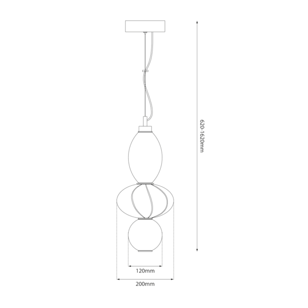 Висяща лампа ASCOLI 18W LED, бежово ML1420
