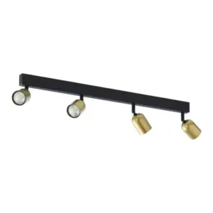 Таванен плафон TK LIGHTING TK1021 Черен/Златист с 4 лампи GU10