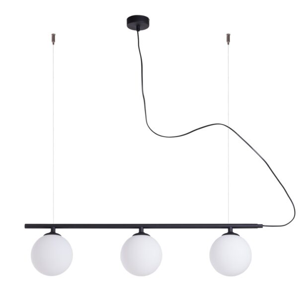 Полилей LAMPA Beryl Glass 3 Черен 1006E_1