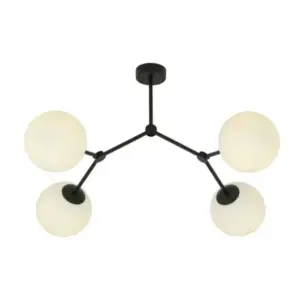Таванна лампа SPACE 4 ЧЕРНО/ОПАЛ TK LIGHTING 1133/4