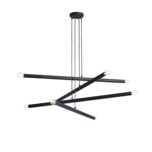 Висяща лампа Tubo 8 Black Aldex 1072P1