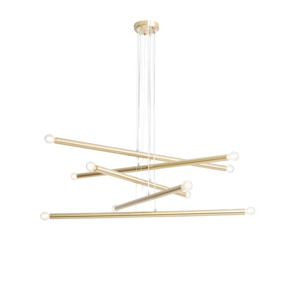Висяща лампа LAMPA WISZĄCA TUBO 10 BRASS 1072M40