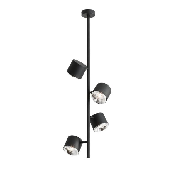 Плафон LED плафон BOT 4 Черен Пионо 1047PL_L2
