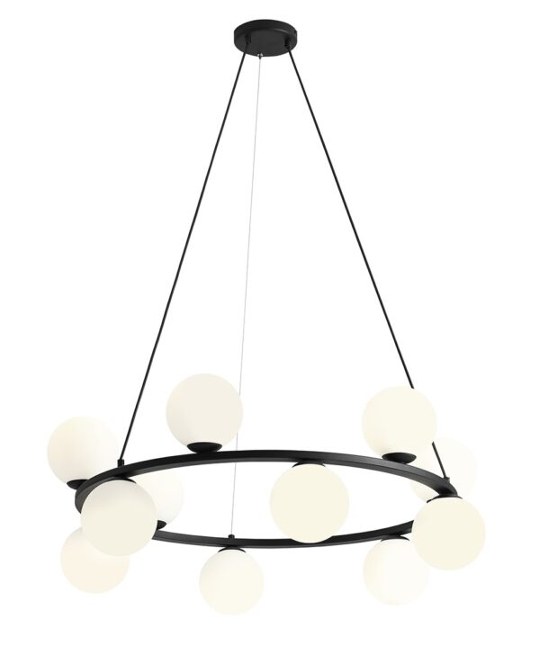 Подвесна лампа ALDEX KRONE 12 BLACK 1085R1