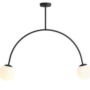 Плафон Осветително тяло LEA 2 Черен 1100PL_H1