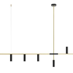 Висяща лампа LAMPA ВИСЯЩА TREVO 7 ЧЕРНА МЕСИНГ 1083T40