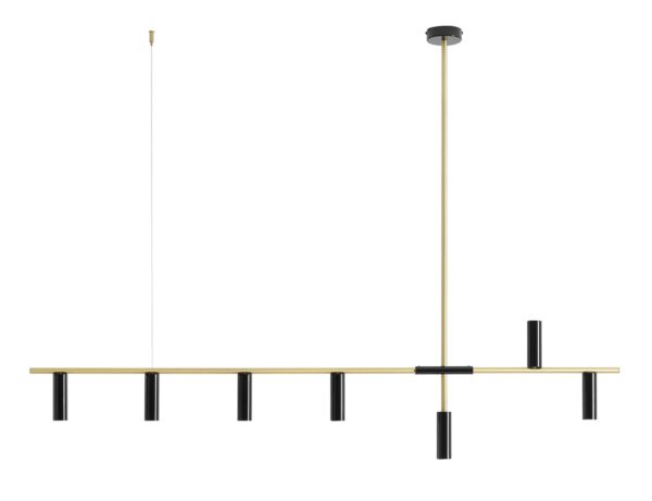 Висяща лампа LAMPA ВИСЯЩА TREVO 7 ЧЕРНА МЕСИНГ 1083T40