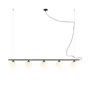 Висяща лампа BERYL GLASS 5 BLACK 1006F1