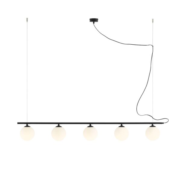 Висяща лампа BERYL GLASS 5 BLACK 1006F1