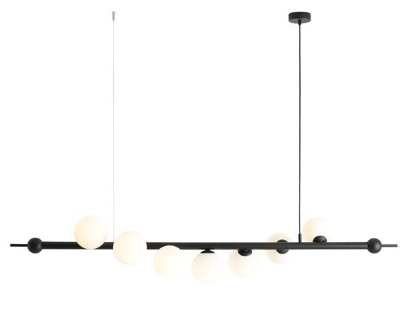 Висяща лампа LAMPA WAVE 7 BLACK 1115T1