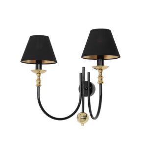 Настенно осветително тяло KINKIET ROMA 2 BLACK 1118D1