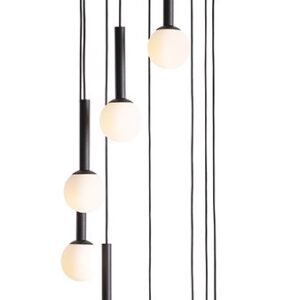 Полилей LAMPA WISZĄCA RIU 9 RING ALL BLACK 1117N1