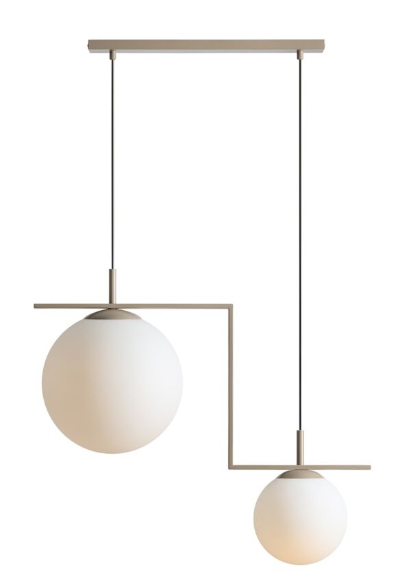 Висяща лампа LAMPA WISZĄCA ZAC 2 Beige Matte 1038H17_2