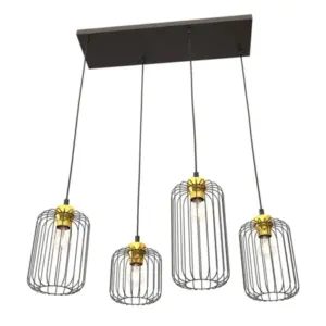 Висяща лампа VANDER 4 BL GOLD 1364/4