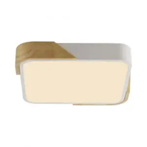 Плафон LED бял/дърво KimetLighting 14289-16