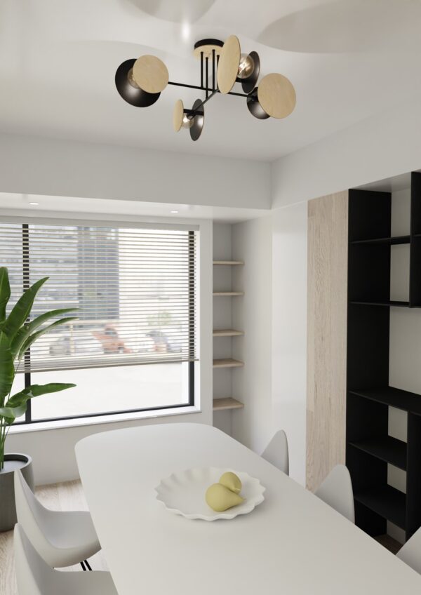 Таванна лампа ZITA 4 BLACK 4xE27 173/4