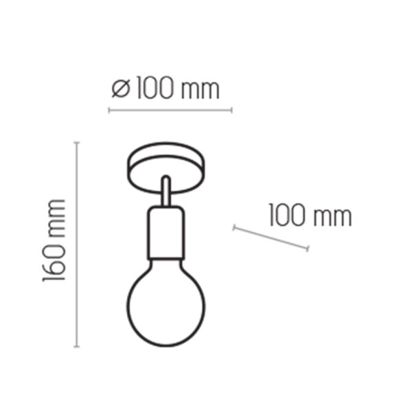 Таванна ретро лампа TK LIGHTING TK1901