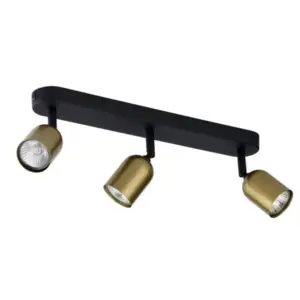 Таванен спот TK LIGHTING TK3305 Черно/Злато 3 пъти