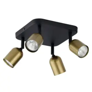 Плафон TK LIGHTING черен/златен TK3307