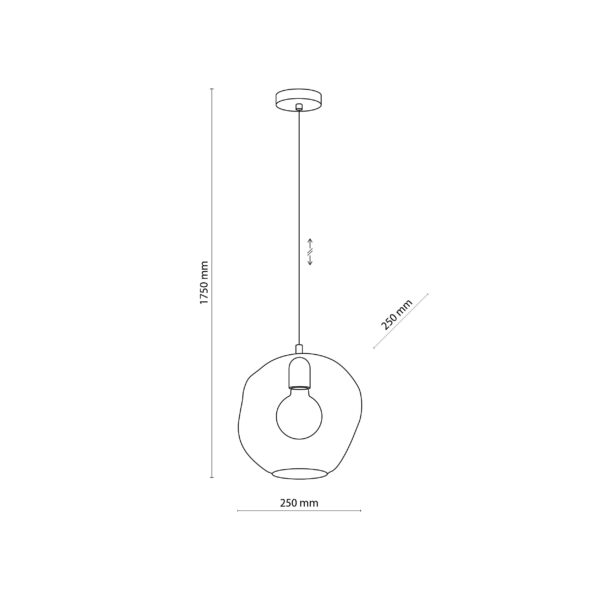 Висяща лампа TK LIGHTING TK3368 SOL AMBER