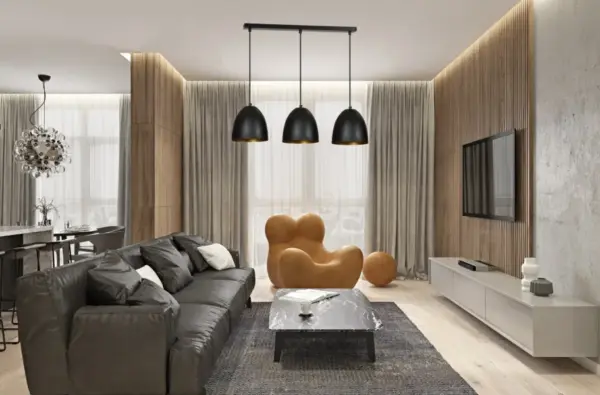 Пенделна лампа LENOX 3 Черно / Златно 410/3