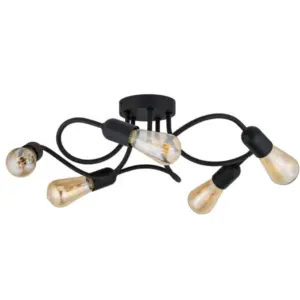 Плафонна лампа TK LIGHTING WAVE BLACK TK4408