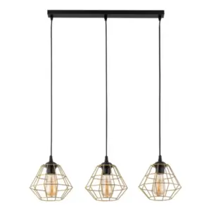 Висяща лампа DIAMOND NEW BLACK/GOLD TK4642