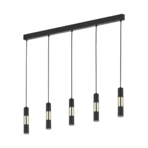 Висяща лампа VIVIEN BLACK/GOLD TK4758