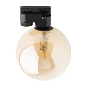 Плафон TK LIGHTING TRACER Черен Амбър Стъкло 1 G9 TK4924