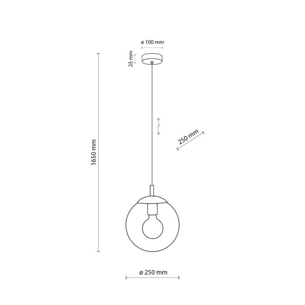 Висяща лампа ESME GRAPHITE TK5378