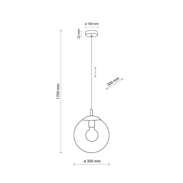Висяща лампа Esme Graphite TK5379