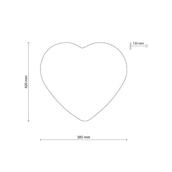 Таванна лампа TK LIGHTING  HEART СИВ TK5923