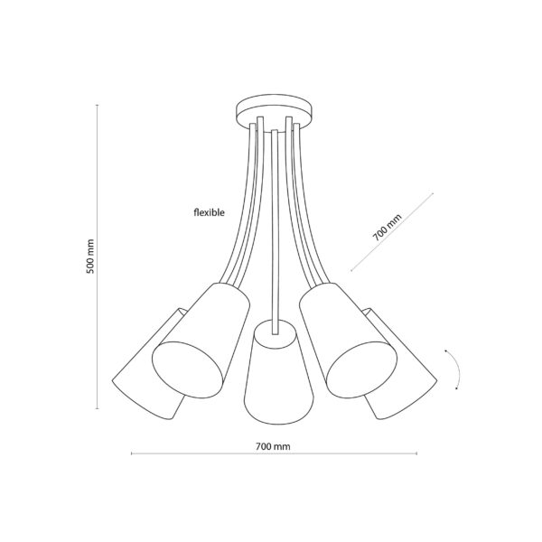Таванна лампа за детска стая TK LIGHTING TK6025