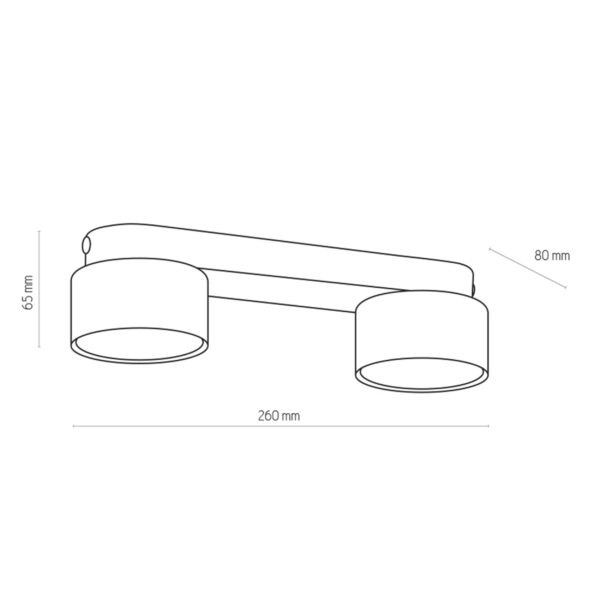 Плафон SPACE BLACK/GOLD 2 PЕЃ TK LIGHTING TK6141