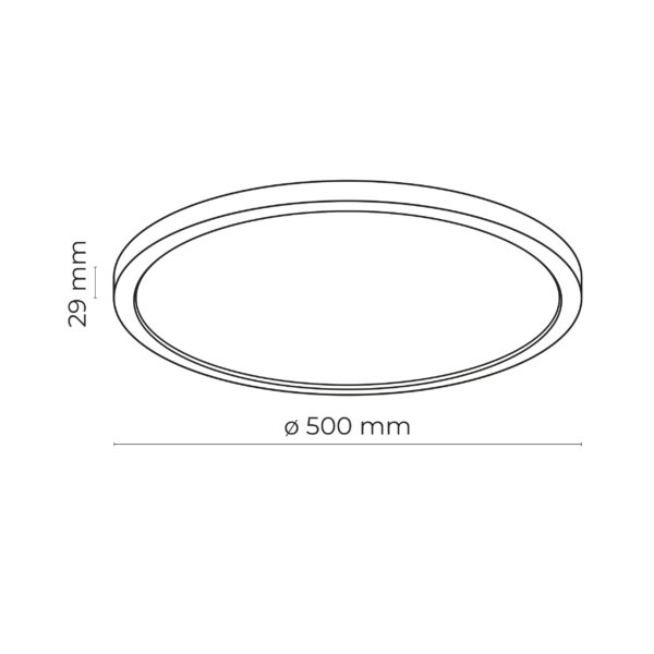 Плафон AQUA 500 бял 45W LED TK6904