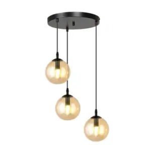 Висяща лампа COSMO 3 BL PREMIUM Кехлибар 713/3PREM