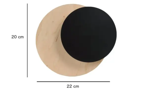 Аплик CIRCLE 1B Черен 971/2