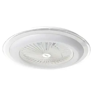 LED Плафон MiLAGRO ML8504 - Плафониера LED ZONDA WHITE 48W с вентилатор