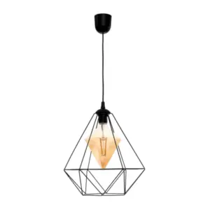 Висяща лампа MiLAGRO MLP4130 ALAMBRE BLACK с 1xE27 4W диамантена крушка в комплекта