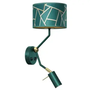Аплик MiLAGRO ZIGGY GREEN Gold/бутилка зелено MLP7573