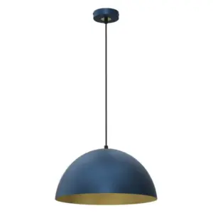 Висяща метална лампа MiLAGRO MLP8288 BETA NAVY BLUE/GOLD 1xE27 35см