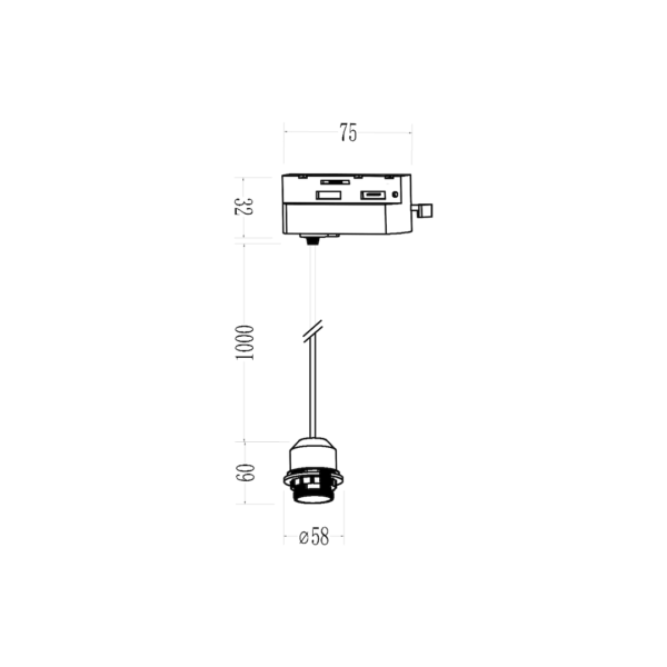 Релсово окачване HANG TRACK 1xE27 бяло ML2279