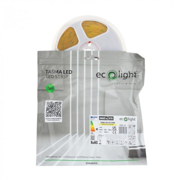 LED лента COB 3000K, 900 lm/m, 10W/m, 12V EC20348