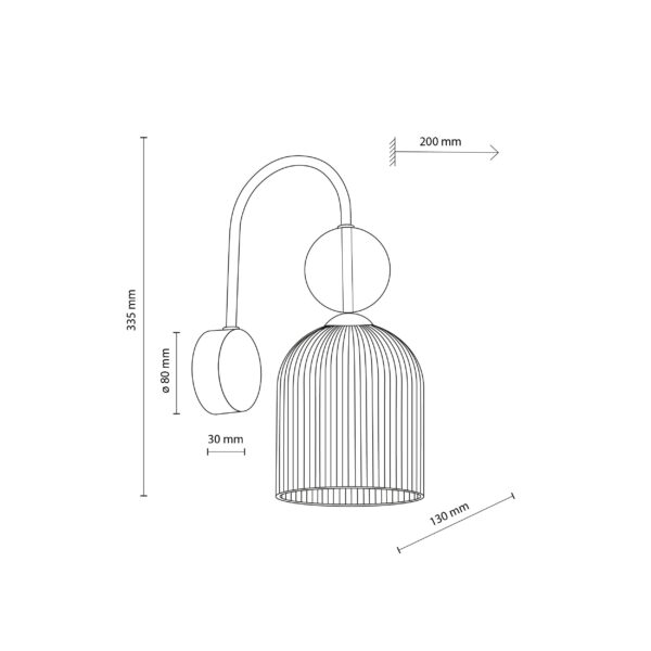 Аплик SOPHIA COGNAC 1xE14 TK 11140